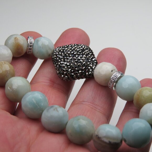 14k Turquoise Hematite Bracelet - Picture 3 of 3